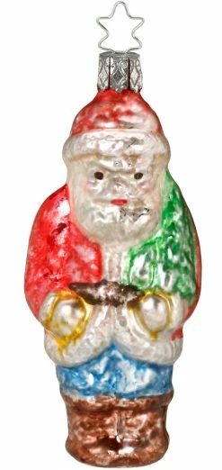 Inge Glass Vintage Santa Man Ornament
