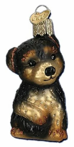 Old World Christmas Yorkie Puppy Ornament
