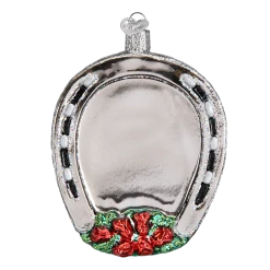 Old World Christmas Winner Horseshoe Equestian Champion Ornament 7 Old World Christmas Winner Horseshoe Equestian Champion Ornament
