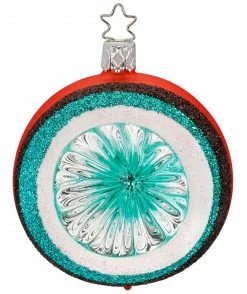 Inge Glass Orange Retro Reflection Ornament Christmas