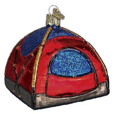 Old World Christmas Dome Tent Camping Ornament 3 Old World Christmas Dome Tent Camping Ornament