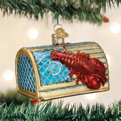 Old World Christmas Lobster Trap Ornament