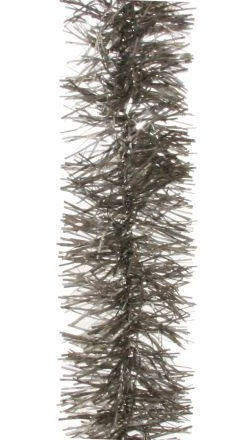 ShiShi Christmas Antiqued Silver Tinsel Garland