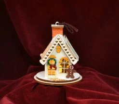 Ginger Cottages Christmas Gingerbread Cottage Balsa Wood Ornament