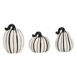 TheHolidayBarn.com New! Black & White Stripe Pumpkins