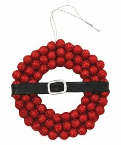 Bethany Lowe Retro Santa Belt Wreath Ornament