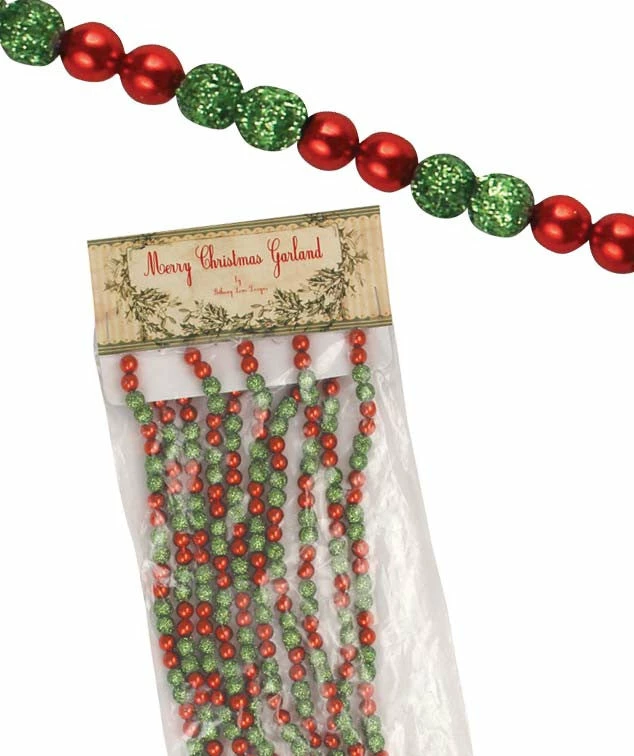 Bethany Lowe Traditional Christmas Glittered Garland 3 Bethany Lowe Traditional Christmas Glittered Garland