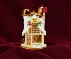 Ginger Cottages Polar Post Office Balsa Wood Ornament Christmas