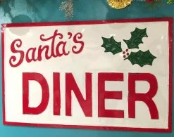 Raz Santa's Diner Sign New!