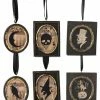 Bethany Lowe Halloween Silhouette Portrait Ornaments New! 2 Bethany Lowe Halloween Silhouette Portrait Ornaments New!