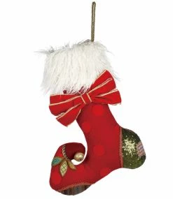 TheHolidayBarn.com Christmas Adelaide Stocking Accent Pillow