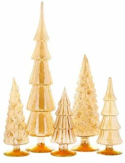Cody Foster New! Amber Candy Glass Trees, Large