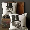 Creative Co-Op Anatomical Skull Dandies Pillows - Set Of 2
