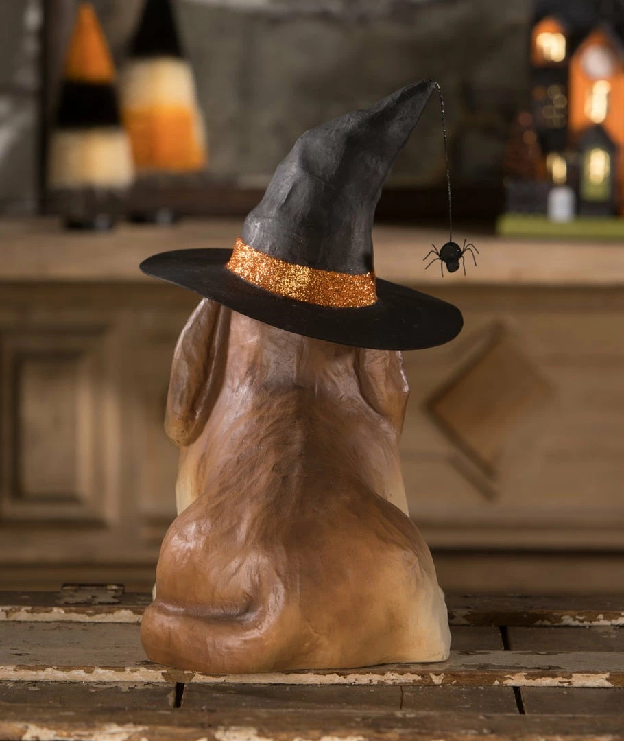 Bethany Trick Or Treat Dog, Paper Mache 4 Bethany Trick Or Treat Dog, Paper Mache