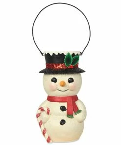 Bethany Lowe Snowman Bucket Head New!