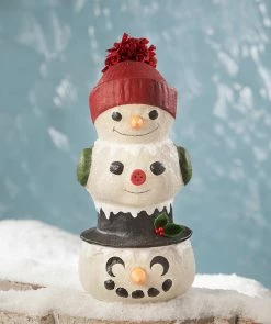 Bethany Lowe Snowman Topiary, Paper Mache New!