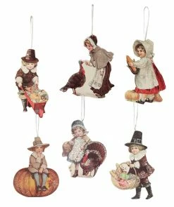 Bethany Lowe Thanksgiving Child Dummy Board Ornaments New!