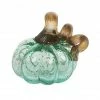 TheHolidayBarn.com New! Blue Green Glass Pumpkin
