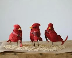 Creative Co-Op Christmas Cardinals With Scarfs