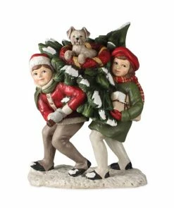 Bethany Lowe Bringing Home The Christmas Tree Figurine