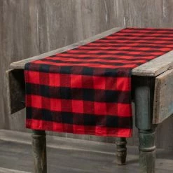 Ragon House Red & Black Buffalo Check Runner New!