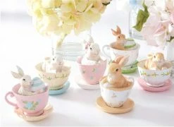 TheHolidayBarn.com New! Tea Cup Bunnies
