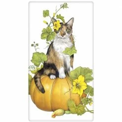 Mary Lake-Thompson New! Calico Cat Pumpkin Stack Towel