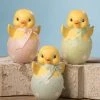 Bethany Lowe Easter Chicks In Polka Dot Eggs, Paper Mache