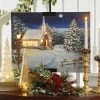 Raz New! Christmas Church Print With Lights 2 Raz New! Christmas Church Print With Lights