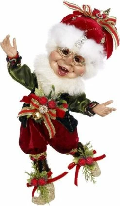 Christmas Ornamenting Elf By Mark Roberts - 13" New!
