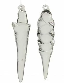 Sage & Co. Free-Form Solid Glass Icicle Ornaments