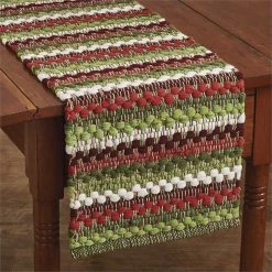Park Designs Cozy Christmas Cotton Weave Runner New!