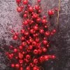 Napco Crabapple Spray, Metallic Red Sparkle Christmas