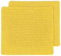 TheHolidayBarn.com New! Crocheted Dishcloths, Yellow