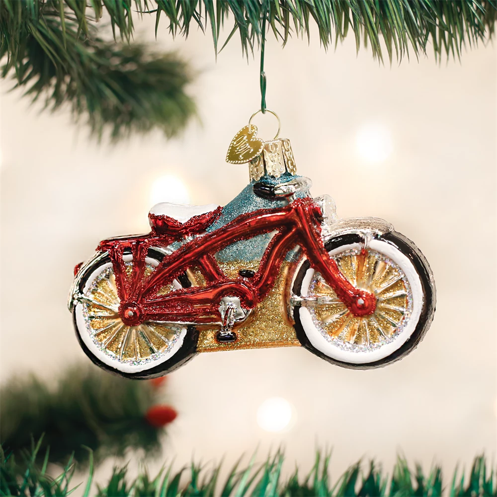 Old World Christmas Cruiser Bike Ornament 3 Old World Christmas Cruiser Bike Ornament