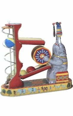 TheHolidayBarn.com Christmas Elephant Act Wind-Up Tin Toy Reproduction
