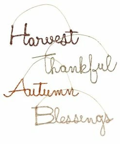 Bethany Lowe Cursive Fall Word Ornaments
