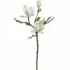 TheHolidayBarn.com Faux Magnolia Branch With Flowers, Set Of 3 New!