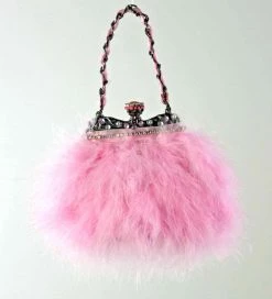 Katherine's Collection New! Fifi Feather Purse Ornament, Pink