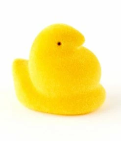 One Hundred 80 Degrees Large Flocked Yellow Peep, 6"