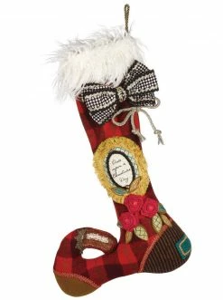 TheHolidayBarn.com Floria Stocking Accent Pillow