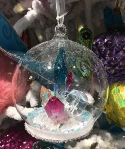 TheHolidayBarn.com Gem Globe Ornaments, Lights Up