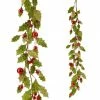 Raz Glittered Holly Ball Garland New!