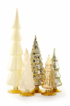 Cody Foster Gold & Cream Candy Glass Trees, Large
