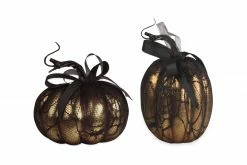 Bethany Lowe Gold And Lace Pumpkins