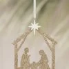 Bethany Lowe New! Gold Glittered Nativity Silhouette Ornament