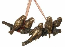ShiShi Golden Bronze Love Birds Ornament