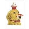 Mary Lake-Thompson Kitchen Golden Retriever Balancing Act Flour Sack Towel