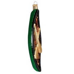 Old World Christmas Glass Canoe Ornament
