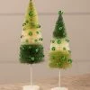 Bethany Lowe Green Tricolored Bottle Brush Trees